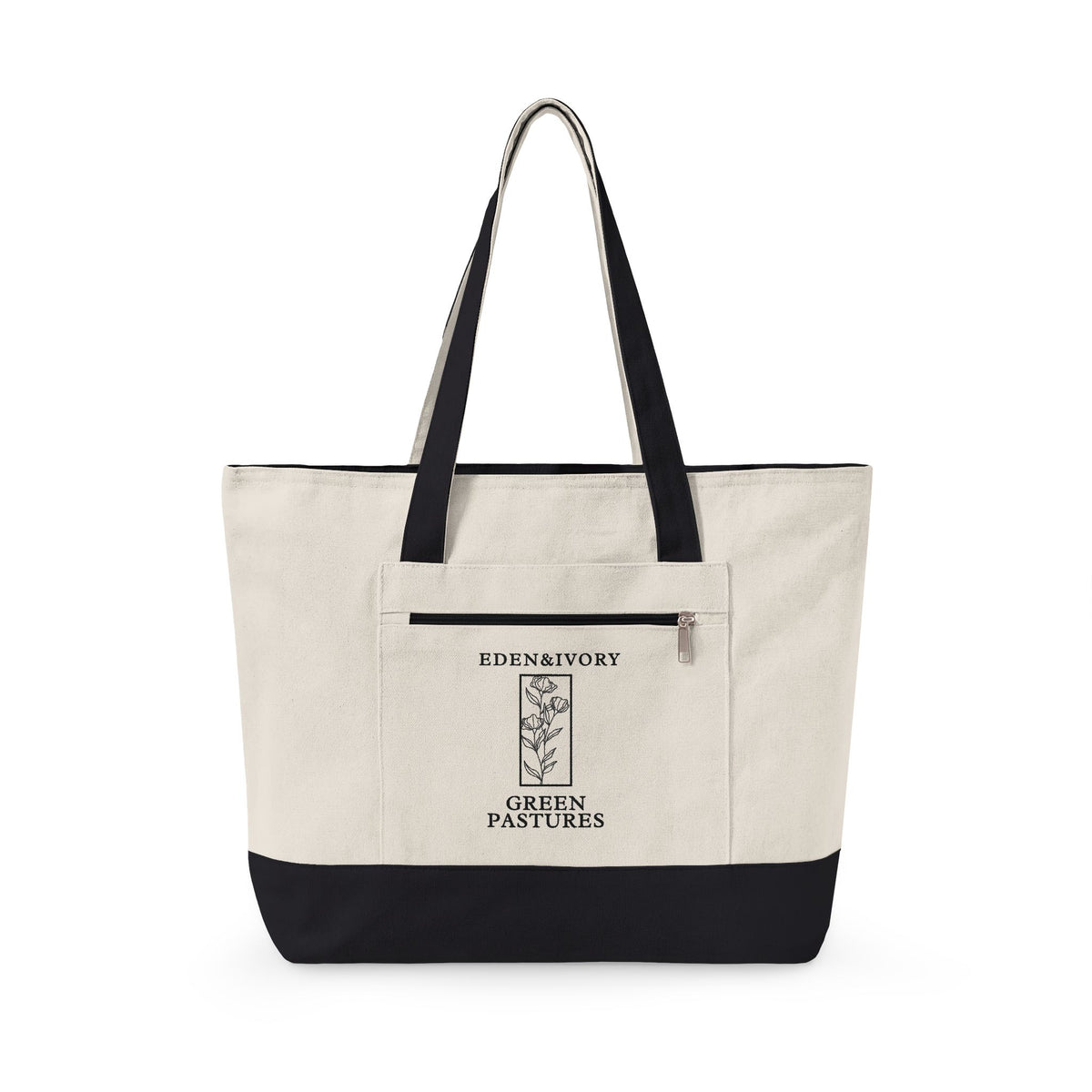 Green Pastures Canvas Tote Bag | Psalm 23:2