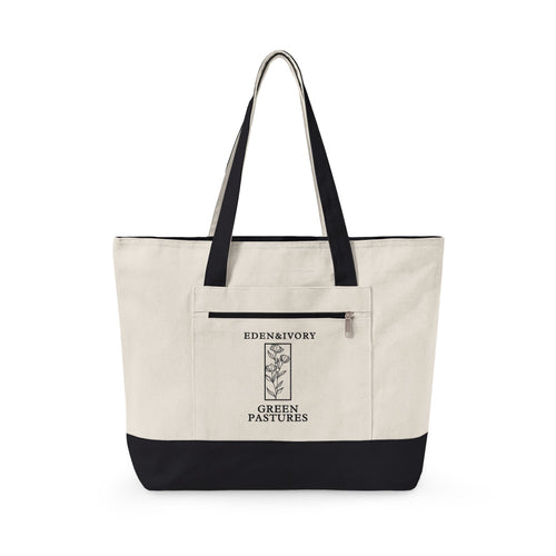 Green pastures Canvas Tote Bag  | Psalm 23:2