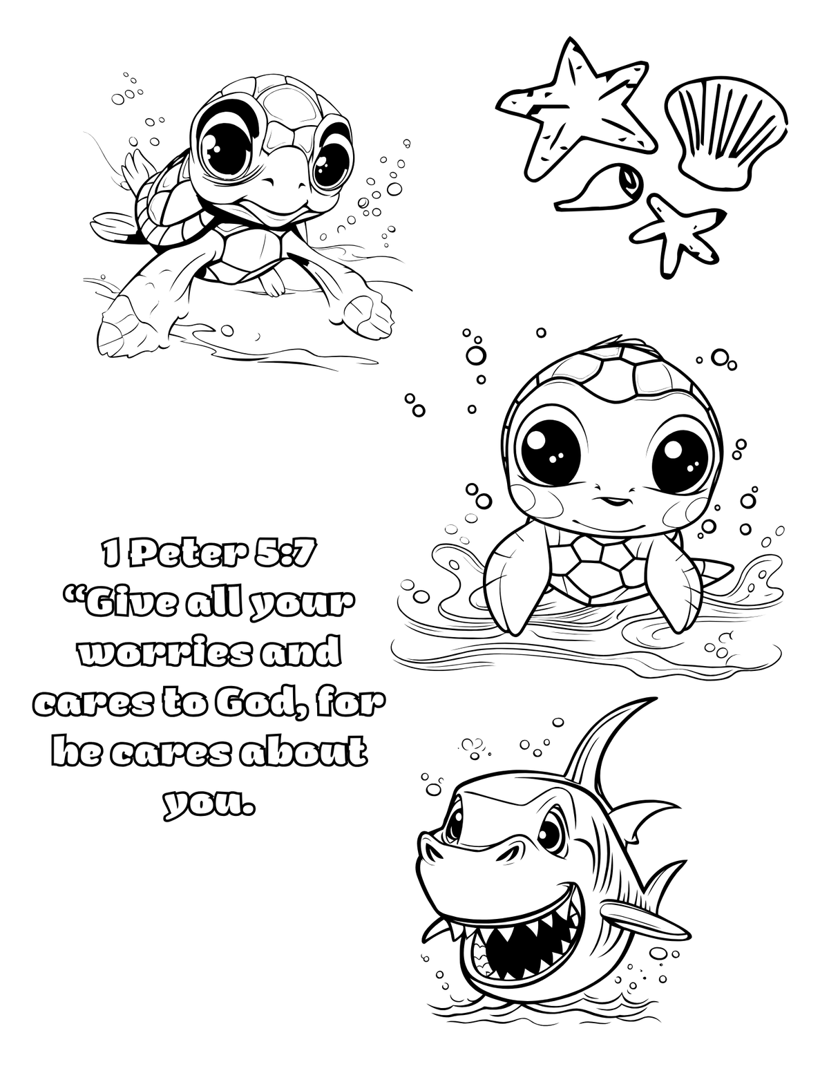 Ocean Scripture Colouring Book cover