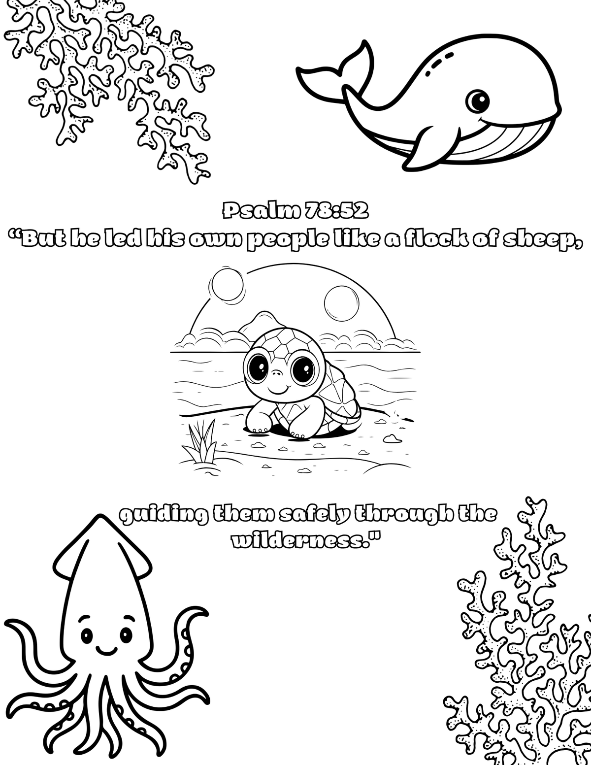 Ocean colouring page