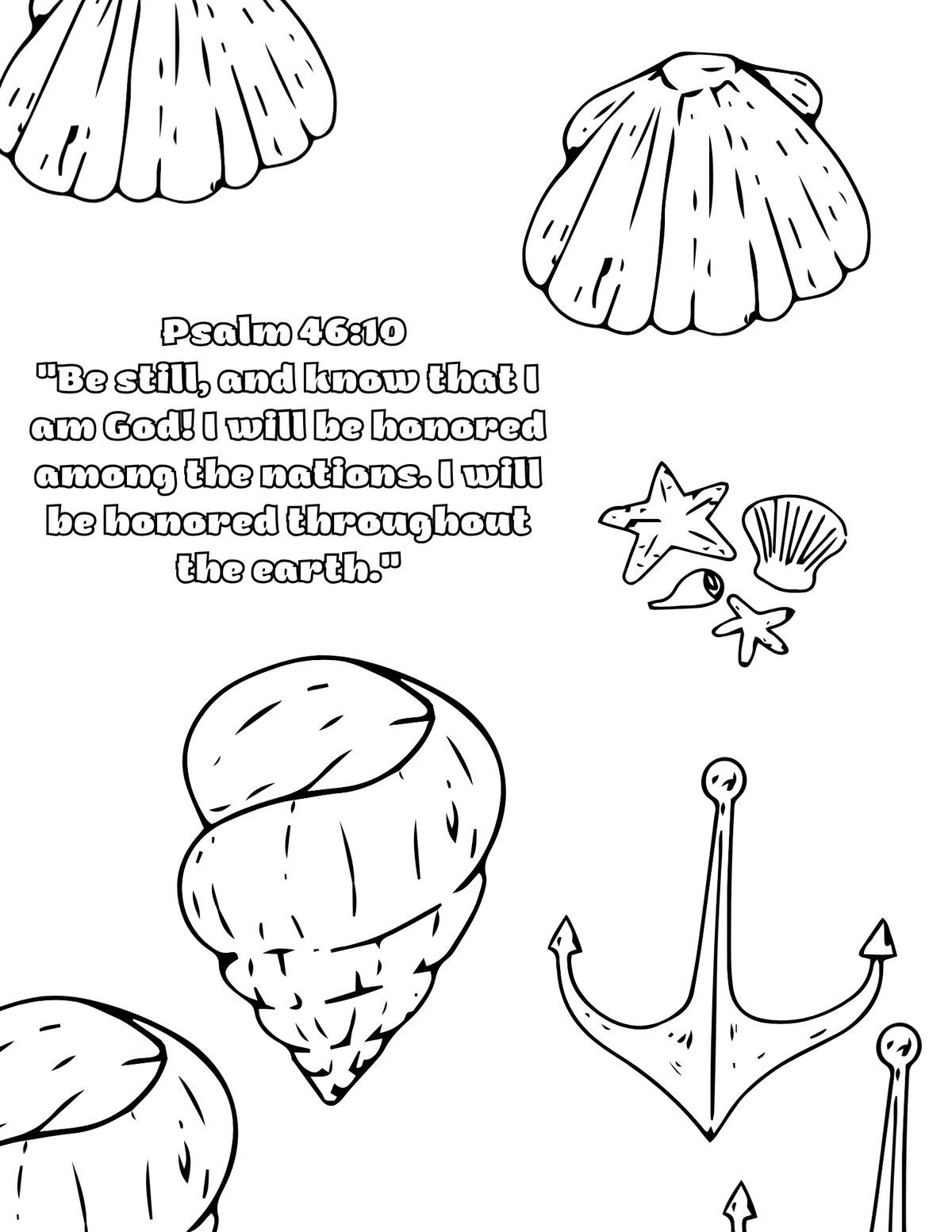 Ocean colouring page