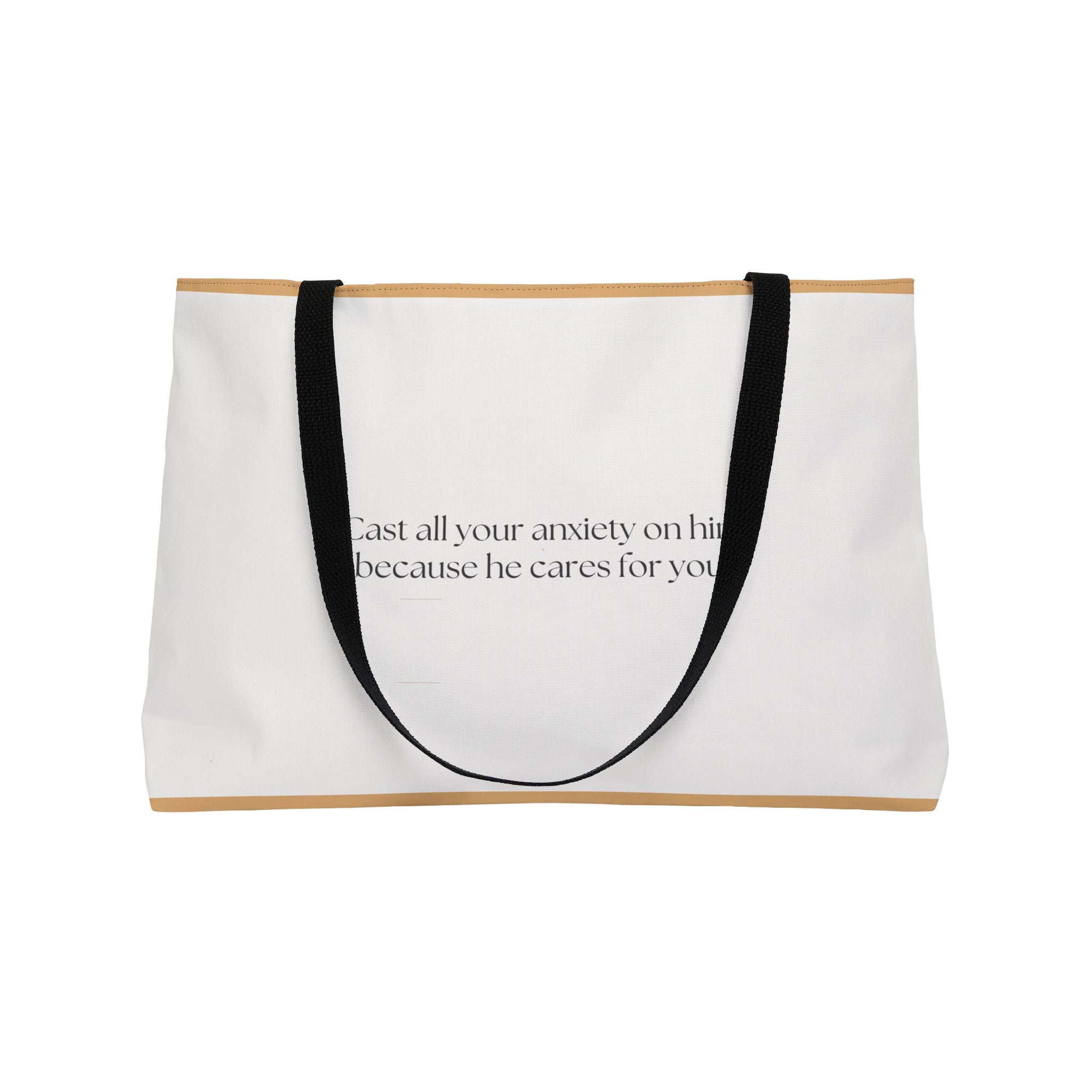 Cast Your Cares Upon Him Tote Bag | 1 Peter 5:7