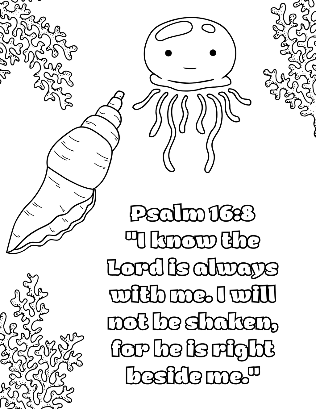 Ocean colouring page