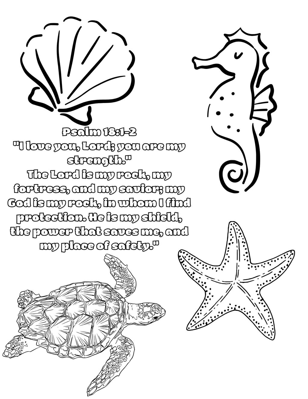 He Stilled the Storm | Ocean Scripture Colouring Book