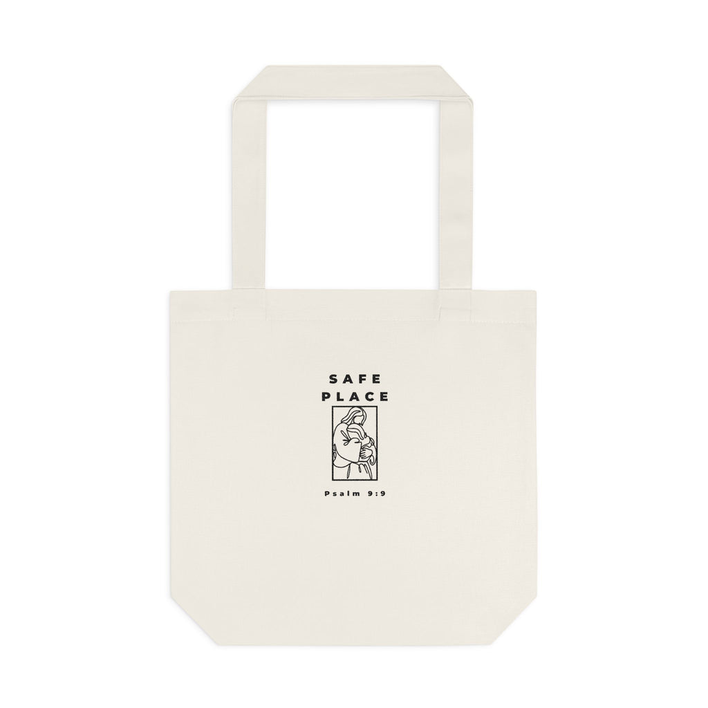 Safe Place Minimalist Colours Tote Bag| Psalm 9:9