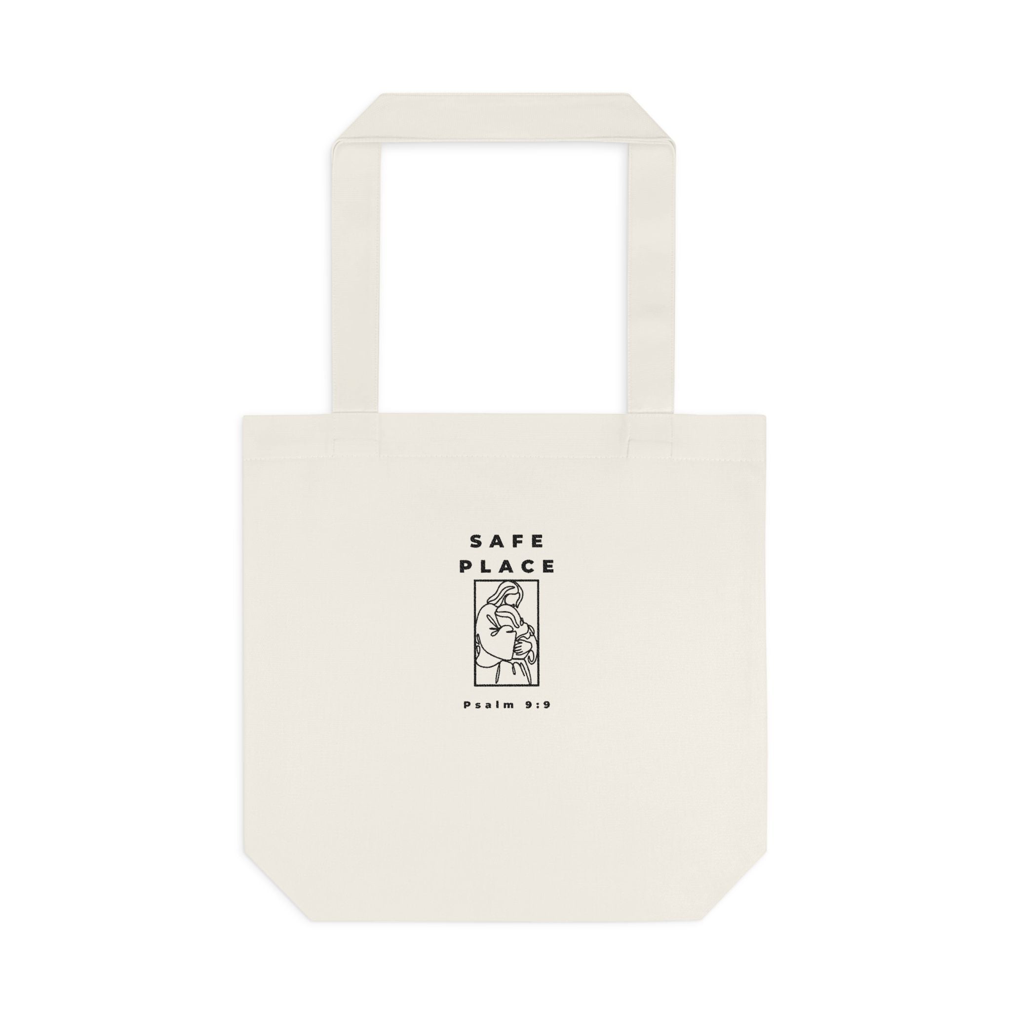 Safe Place Minimalist Colours Tote Bag| Psalm 9:9