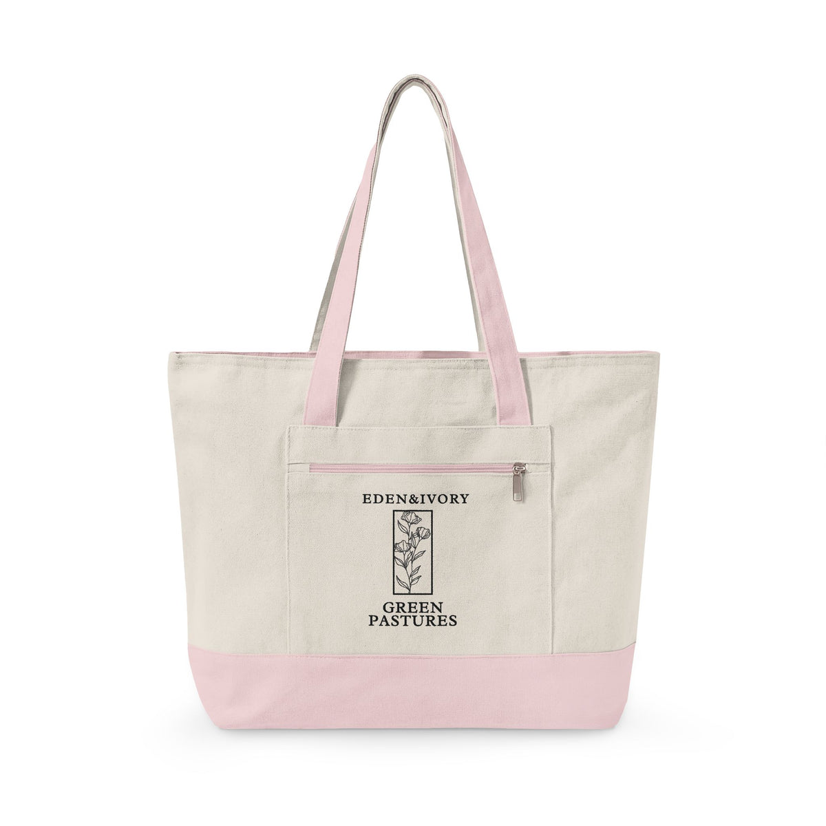 Green Pastures Canvas Tote Bag | Psalm 23:2