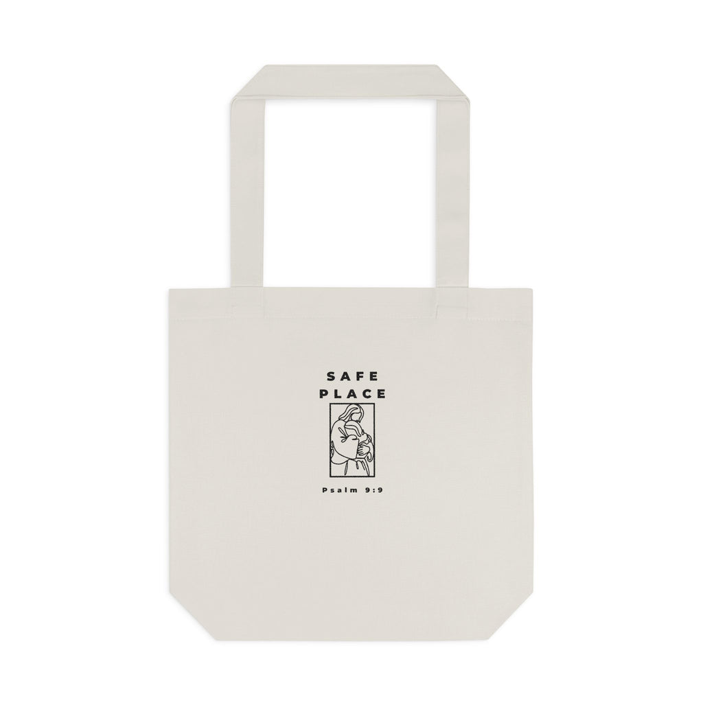 Safe Place Minimalist Colours Tote Bag| Psalm 9:9