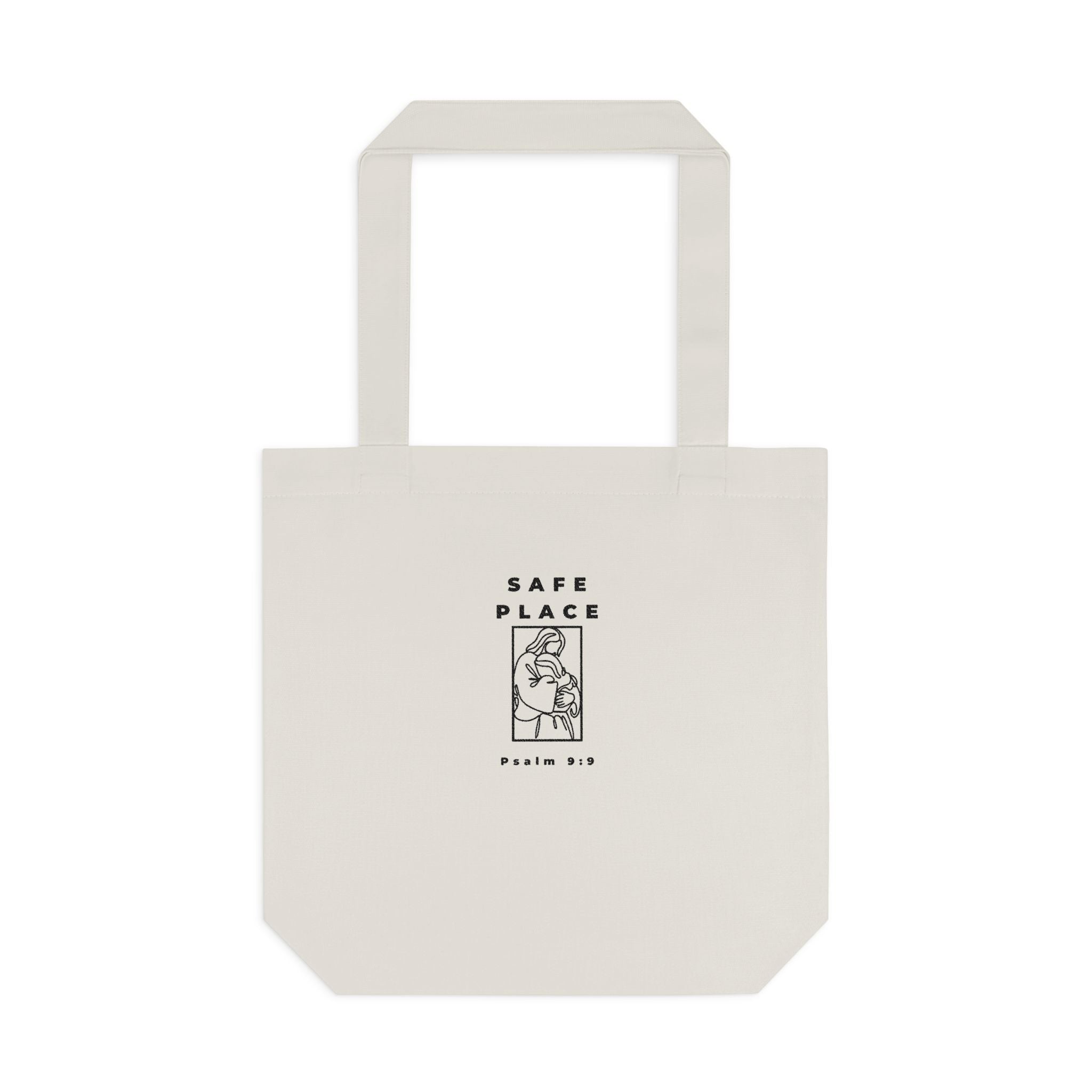 Safe Place Minimalist Colours Tote Bag| Psalm 9:9