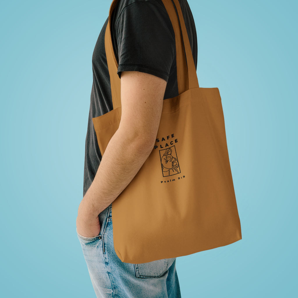Safe Place Minimalist Colours Tote Bag| Psalm 9:9