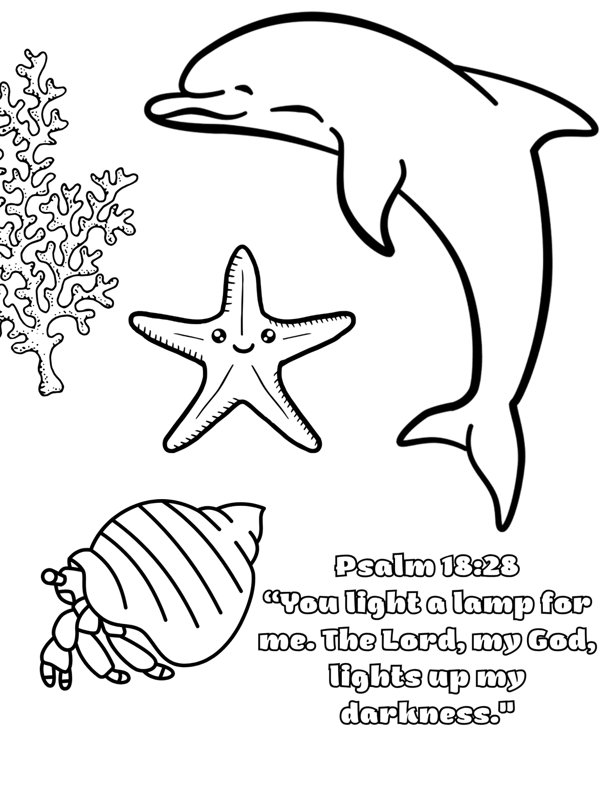Ocean colouring page