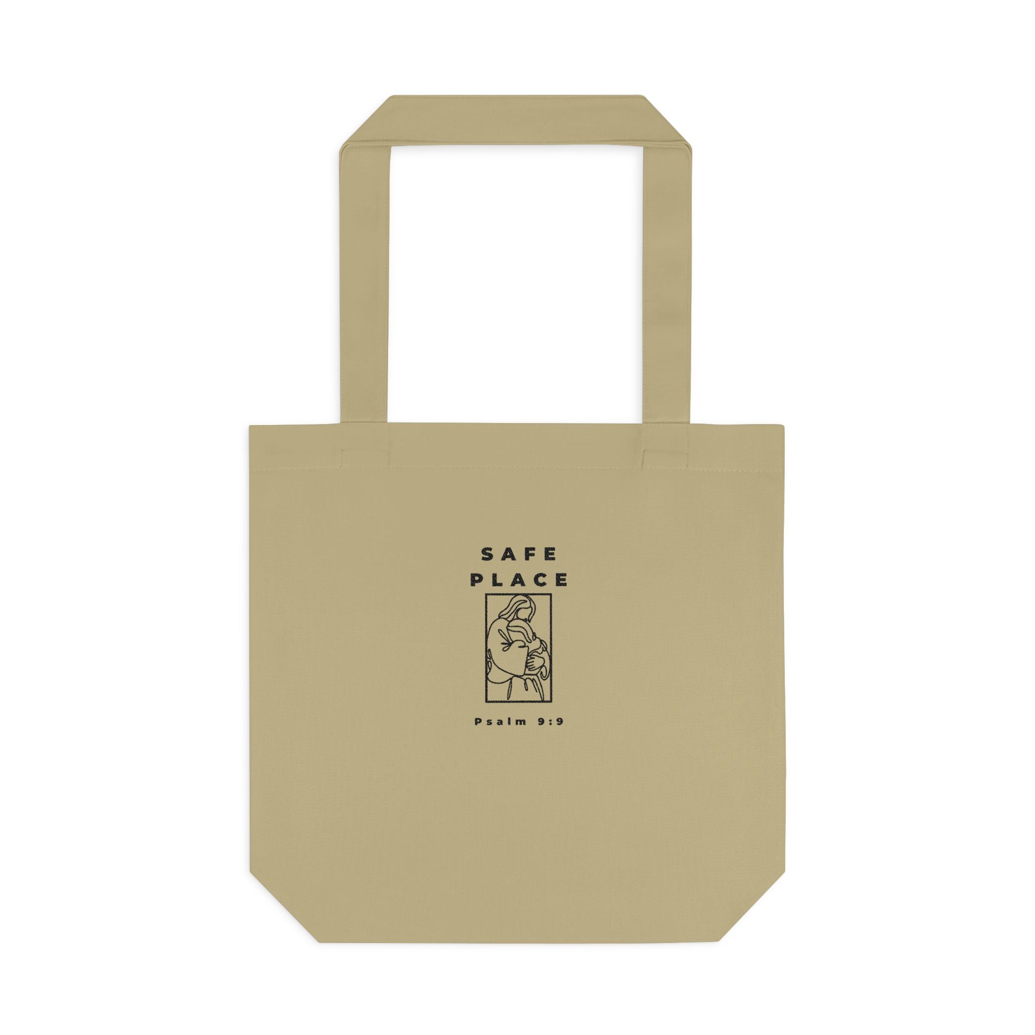 Safe Place Minimalist Colours Tote Bag| Psalm 9:9