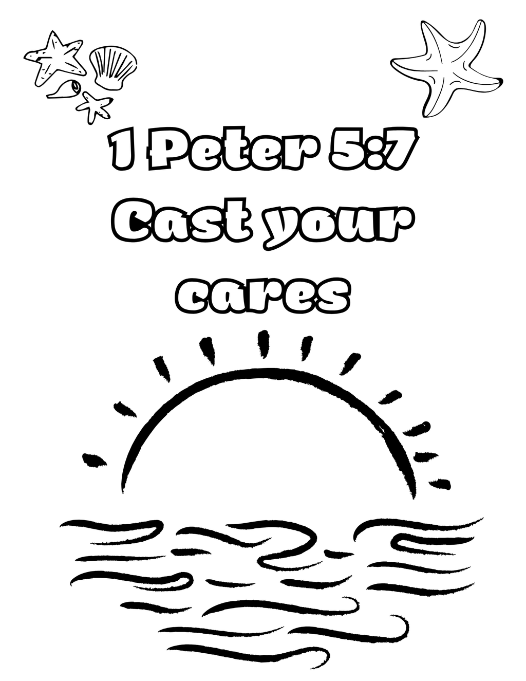 He Stilled the Storm | Ocean Scripture Colouring Book