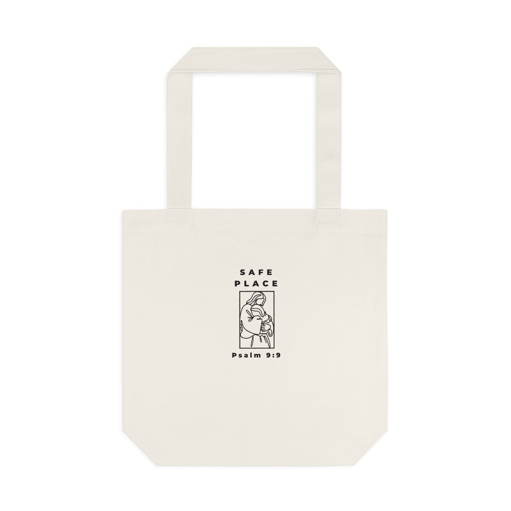 Safe Place Minimalist Colours Tote Bag| Psalm 9:9