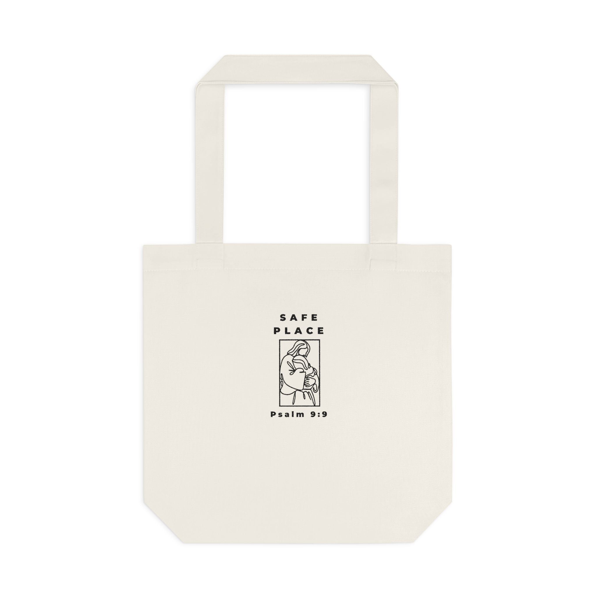 Safe Place Minimalist Colours Tote Bag| Psalm 9:9