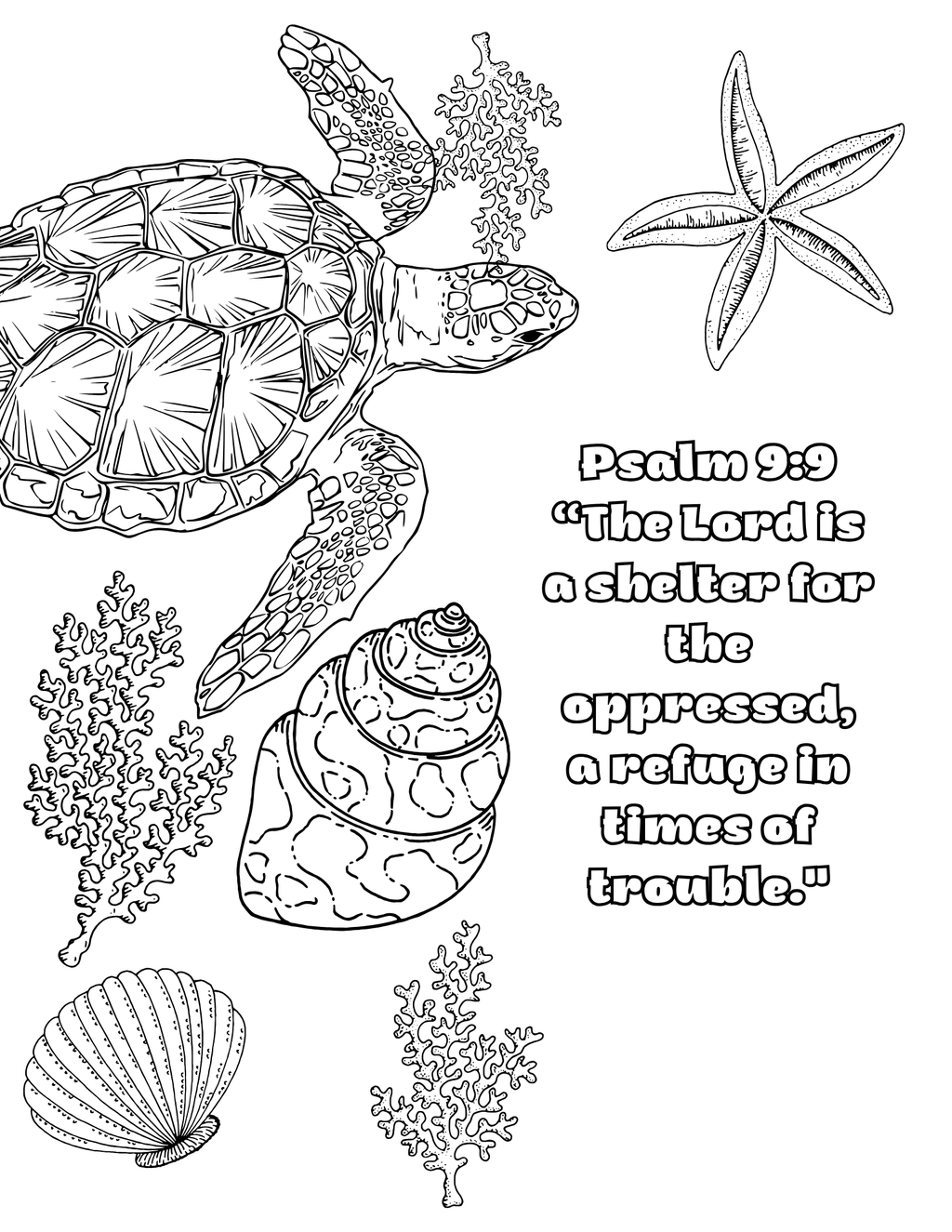 Ocean colouring page