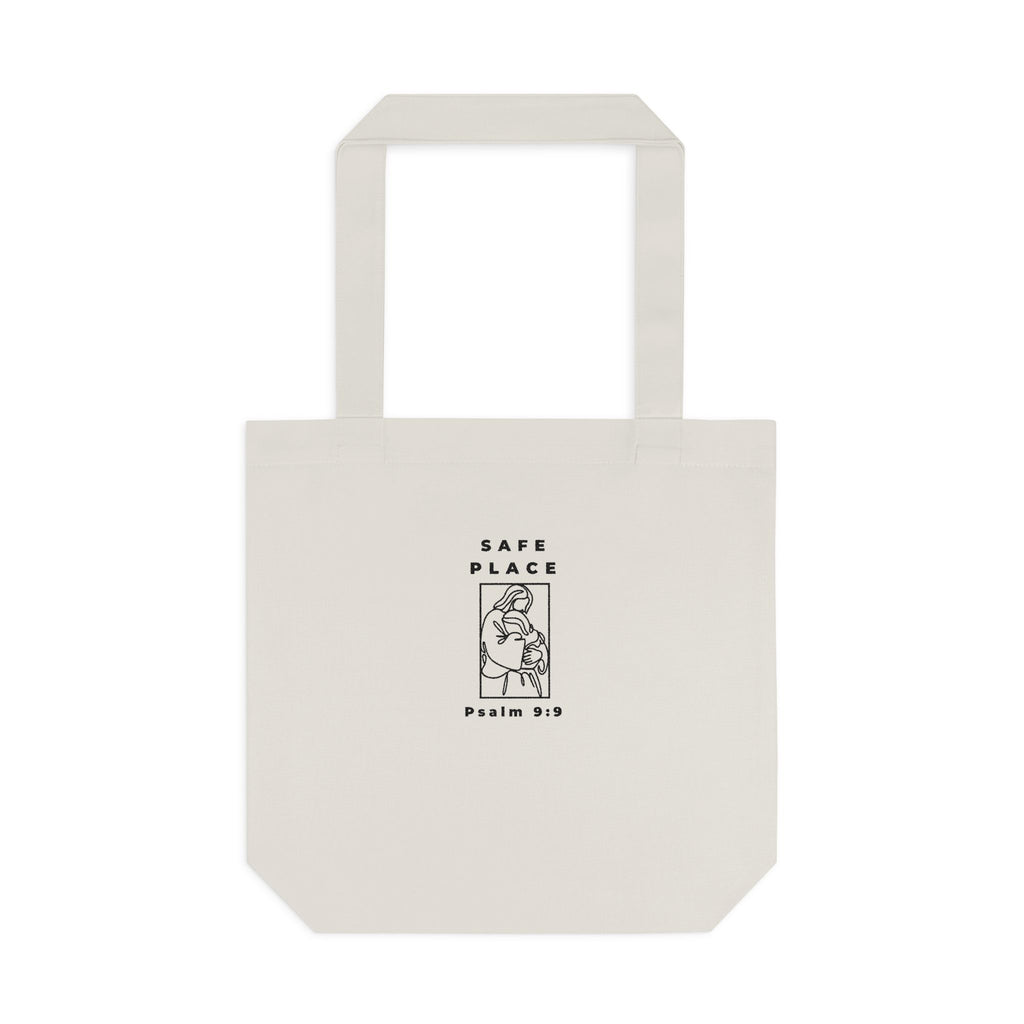 Safe Place Minimalist Colours Tote Bag| Psalm 9:9