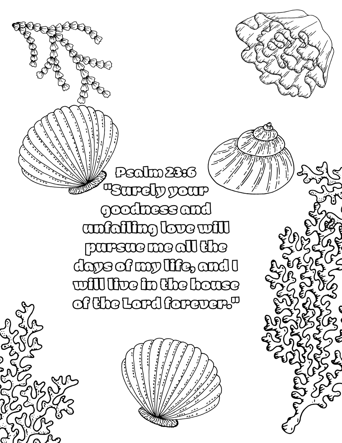Ocean colouring page