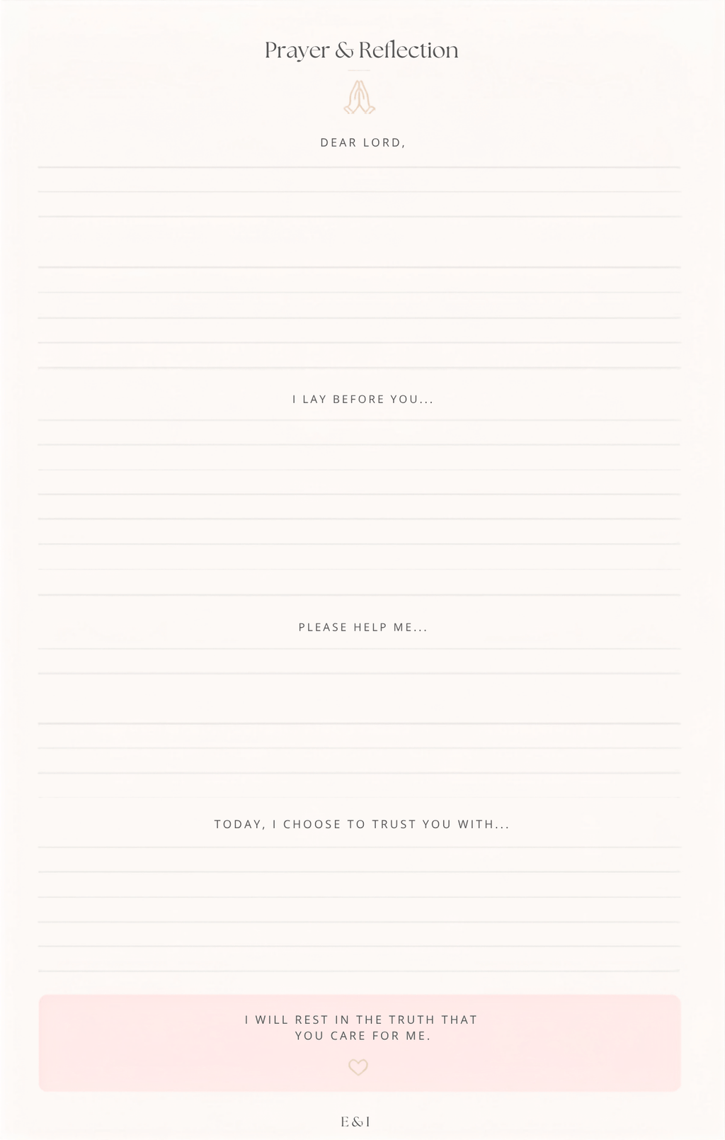 Scripture Mental Health Printable Journal