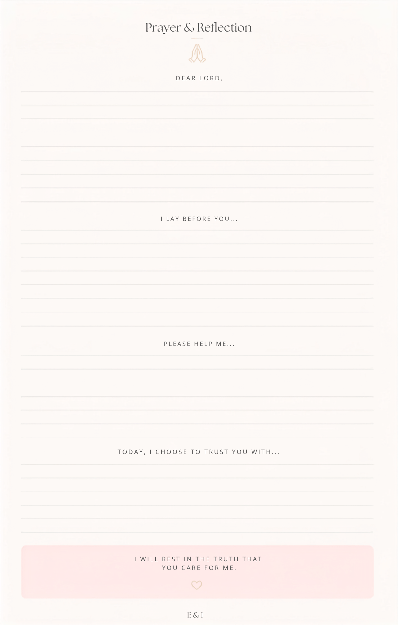 Scripture Mental Health Printable Journal